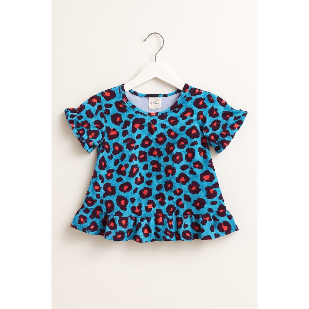 Dash of Glitter Toddler Medium Leopard Ruffle Top